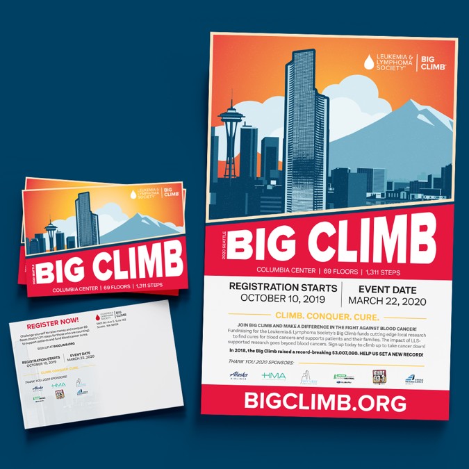 Big Climb event marketing print materials design