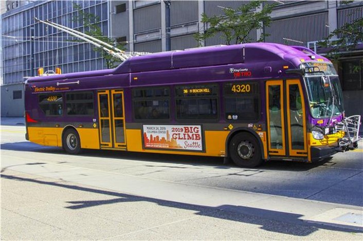 Big Climb bus ad design graphic
