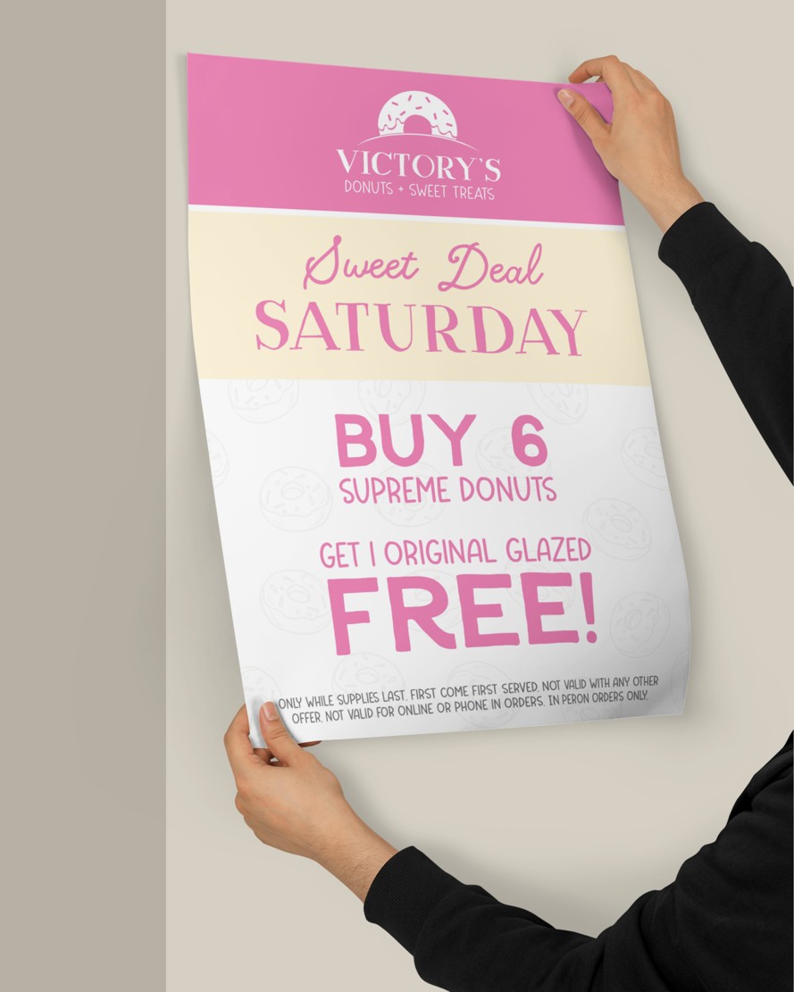 Victory Donuts print design